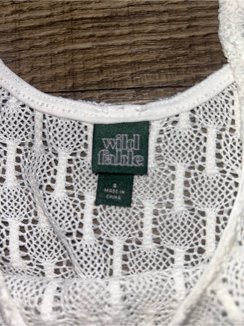 wild fable White Crochet Crop Tank - Picture 2 of 3